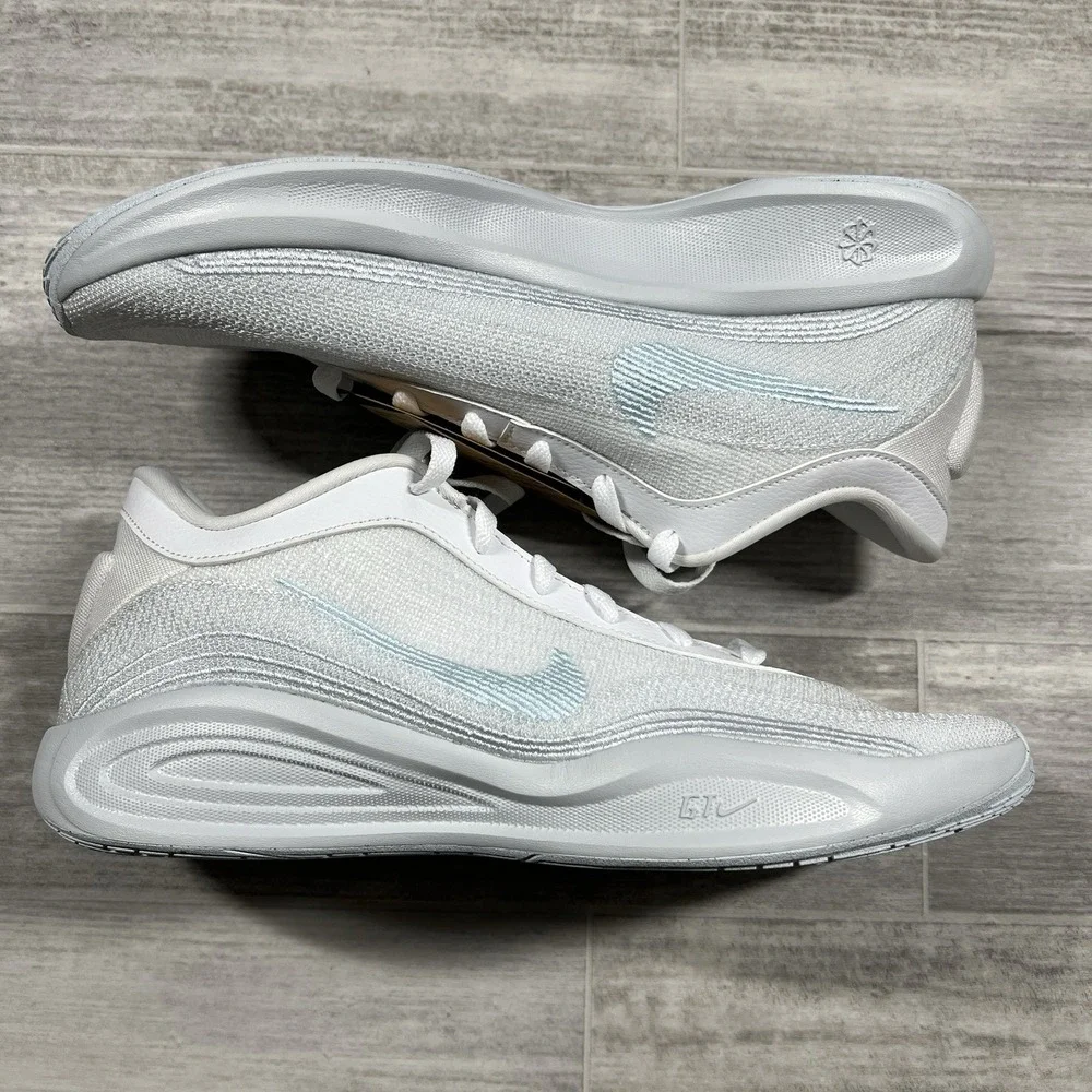 Nike GT Hustle Academy Basketball Shoes Men's 11.5 White/Glacier Blue FJ7791-101